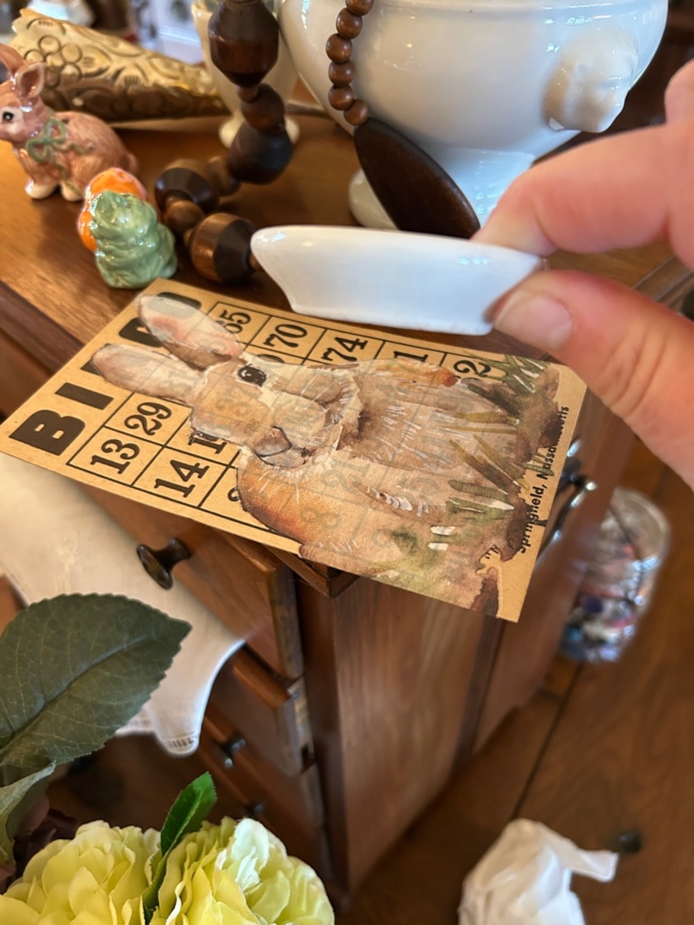 Chunky White Vintage Ironstone Butter Pat - Picture 4 of 5